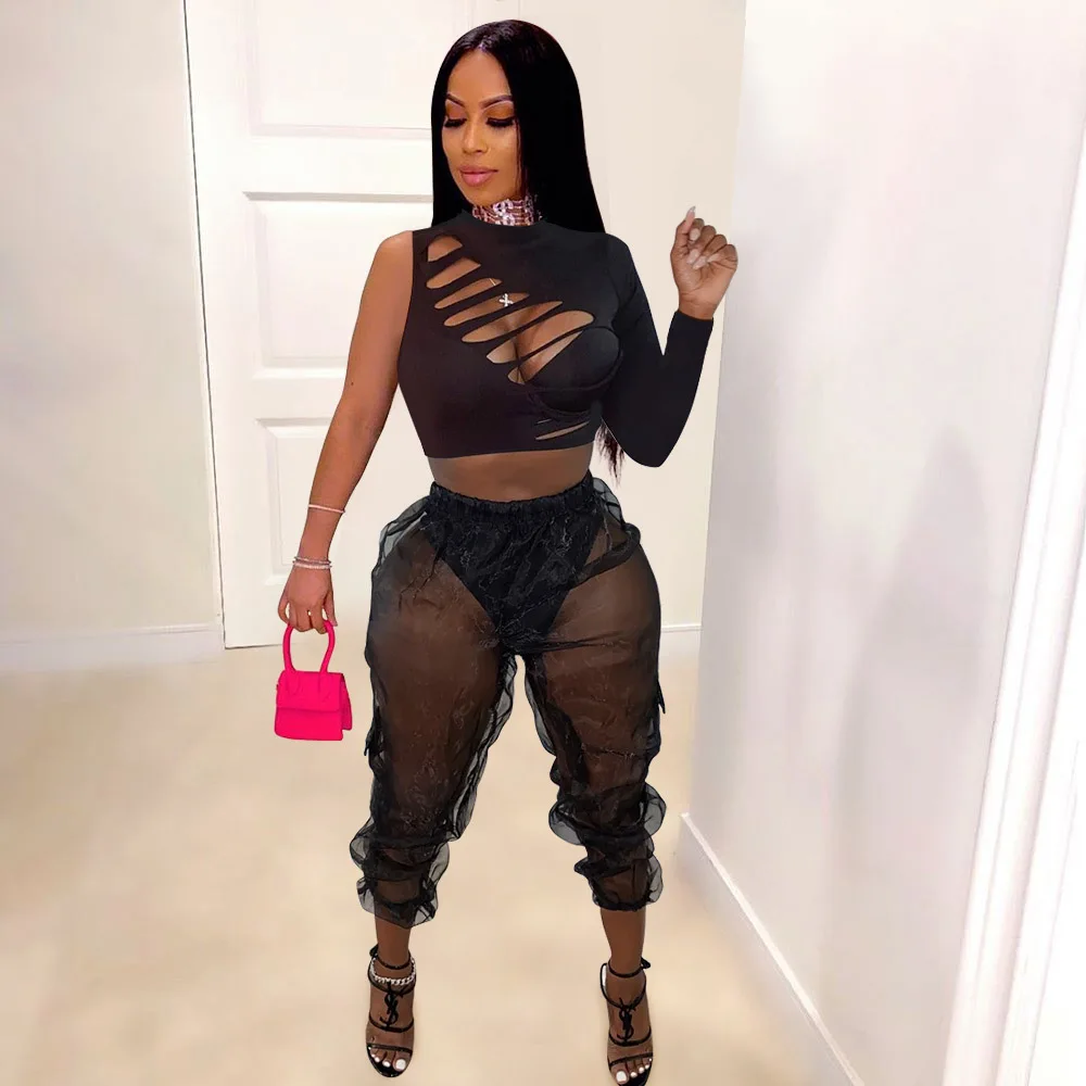 Sexy See Through Sets Womens Clothing Hollow Out 2 Piece Pants Set 2021 Fashion Women, Black
Sexy See Through Sets Womens Clothing Hollow Out 2 Piece Pants Set 2021 Fashion Women, Black