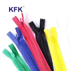 Machine Make High Quality Customized Reversible 4 3# Long Chain Roll Nylon Invisible Zipper For Clothing