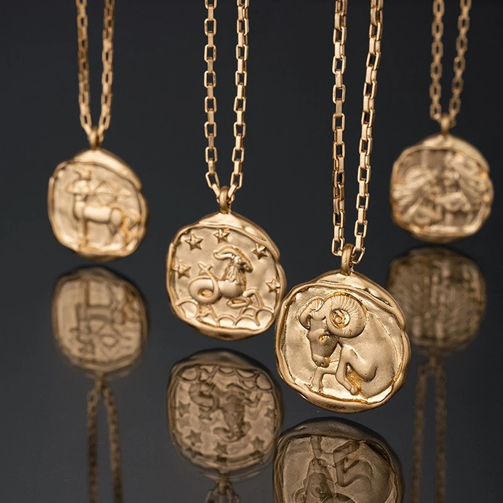 Vintage Zodiac Medallion Charm NecklaceAstrology Star Sign Pendant NecklaceBirthday Gift for Her
Vintage Zodiac Medallion Charm NecklaceAstrology Star Sign Pendant NecklaceBirthday Gift for Her