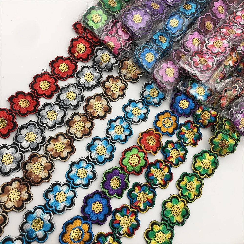 Iron on flower Sequins Lace Ribbon African Embroidered Flower Trim Tape Fabric Diy Clothes 17color in stock
Iron on flower Sequins Lace Ribbon African Embroidered Flower Trim Tape Fabric Diy Clothes 17color in stock