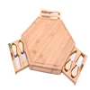 Wholesale Natural High Quality Bamboo Pizza Plate Wooden Cheese Tray Fruit Bread Meat Dish