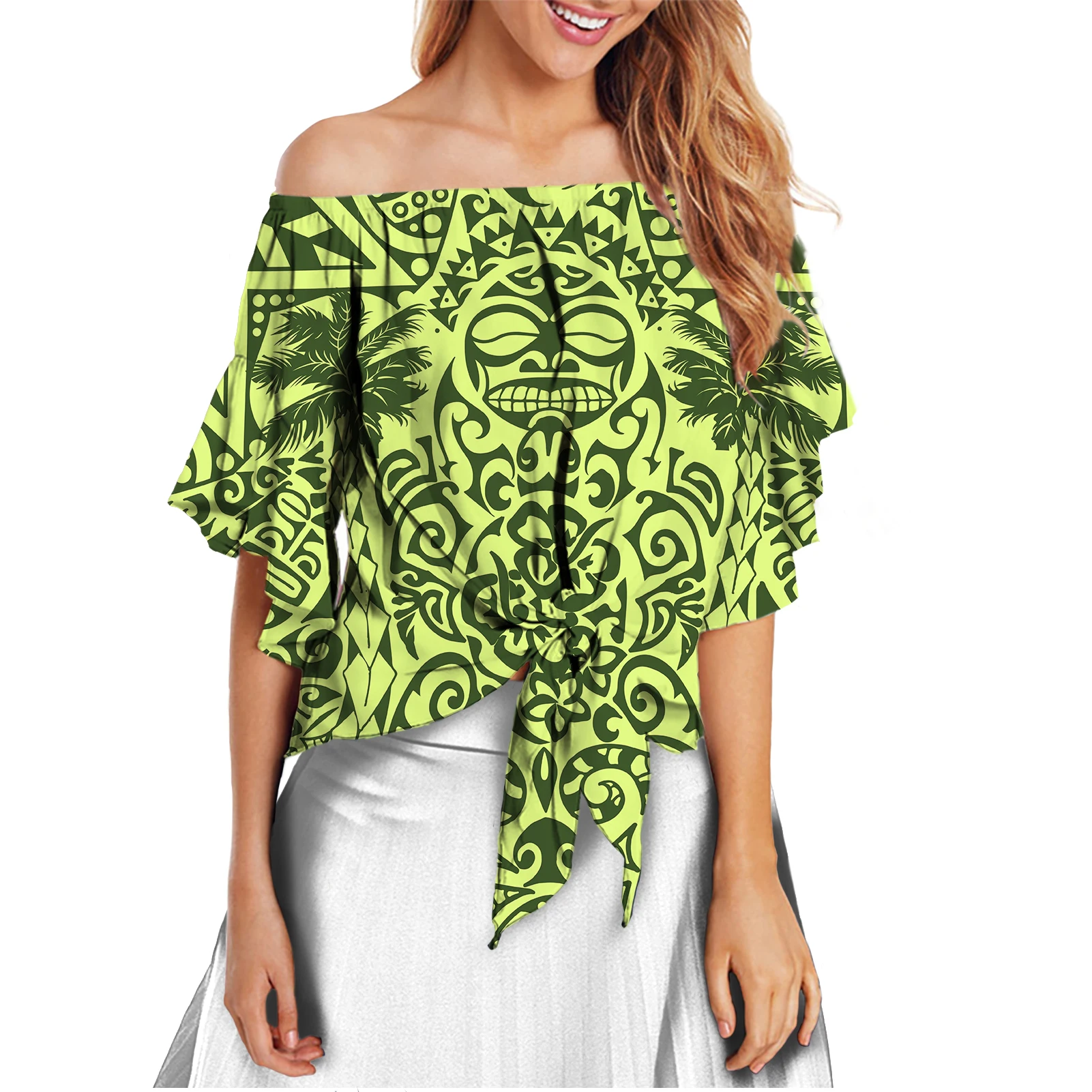 Formal Polynesian Samoan Tribal Tops and Blouses for Woman Fashionable Ladies Women's Summer Shirts Off Shoulder Blouses Custom
Formal Polynesian Samoan Tribal Tops and Blouses for Woman Fashionable Ladies Women's Summer Shirts Off Shoulder Blouses Custom
