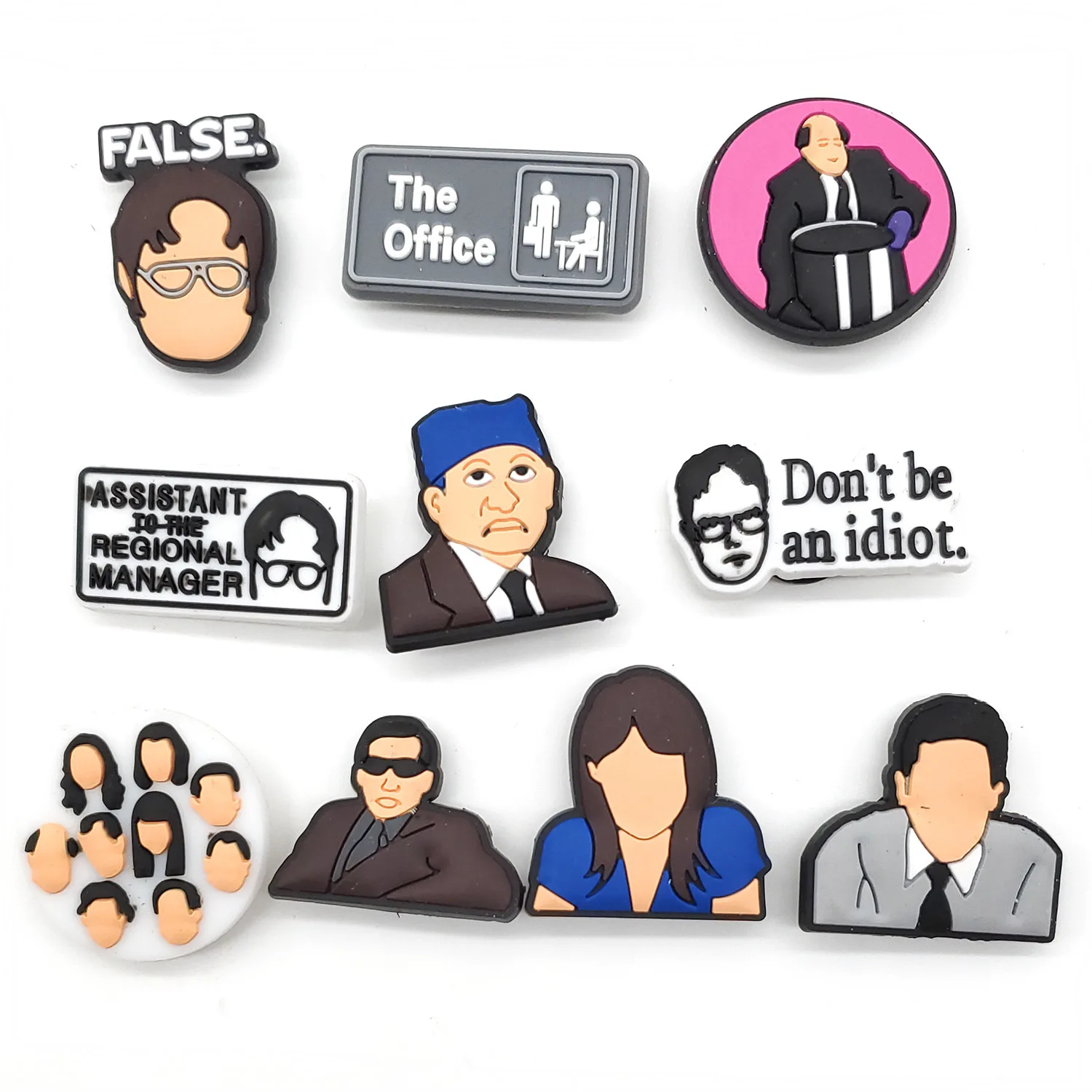 New Custom the office Soft Rubber PVC designer croc charms Accessories RUGRATS for Croc Shoe charms, As picture
New Custom the office Soft Rubber PVC designer croc charms Accessories RUGRATS for Croc Shoe charms, As picture