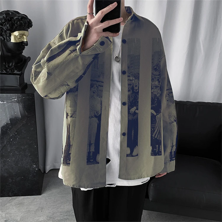 2021 Shirt men spring and autumn clothes new loose hip-hop street jacket men button up shirt
2021 Shirt men spring and autumn clothes new loose hip-hop street jacket men button up shirt