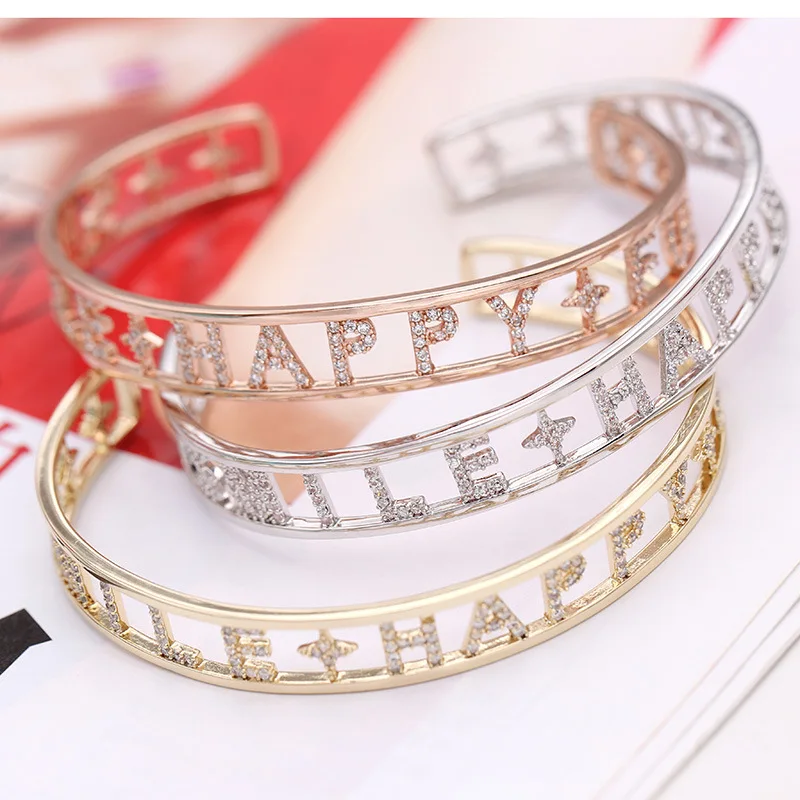 Fashion selling high quality letter Star Bracelet copper inlaid zircon hollow Fashion Bracelet versatile jewelry
Fashion selling high quality letter Star Bracelet copper inlaid zircon hollow Fashion Bracelet versatile jewelry