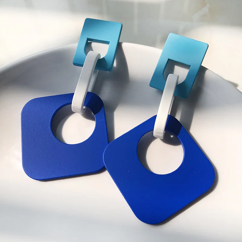 Shangjie OEM joyas 2021 Fashion Unique Women Pendant Earrings Jewelry Korean Candy Color Summer Geometric Earrings, Blue orange yellow
Shangjie OEM joyas 2021 Fashion Unique Women Pendant Earrings Jewelry Korean Candy Color Summer Geometric Earrings, Blue orange yellow