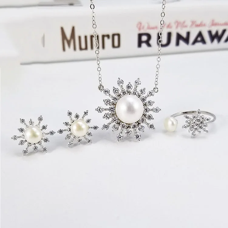 Wholesale Fashion S925 Silver Necklace Earring Women Freshwater Pearl Silver Jewelry Set, White
Wholesale Fashion S925 Silver Necklace Earring Women Freshwater Pearl Silver Jewelry Set, White