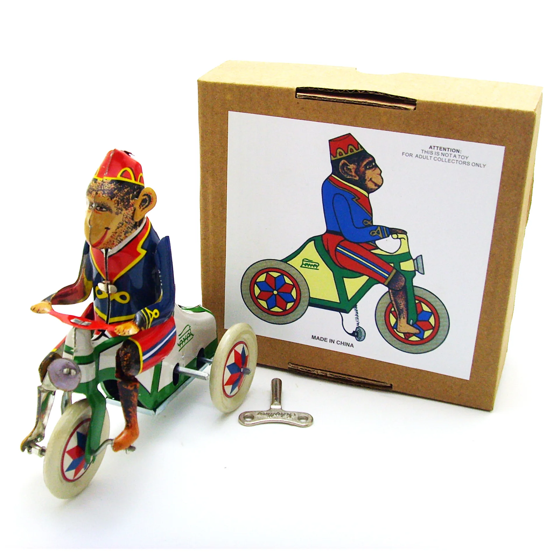 EE1332 Classic Circus Wind Up Monkey Rider Toy Handmade Vintage Tin Winder Spanish Circus Monkey Model Collection Clockwork Toy
EE1332 Classic Circus Wind Up Monkey Rider Toy Handmade Vintage Tin Winder Spanish Circus Monkey Model Collection Clockwork Toy