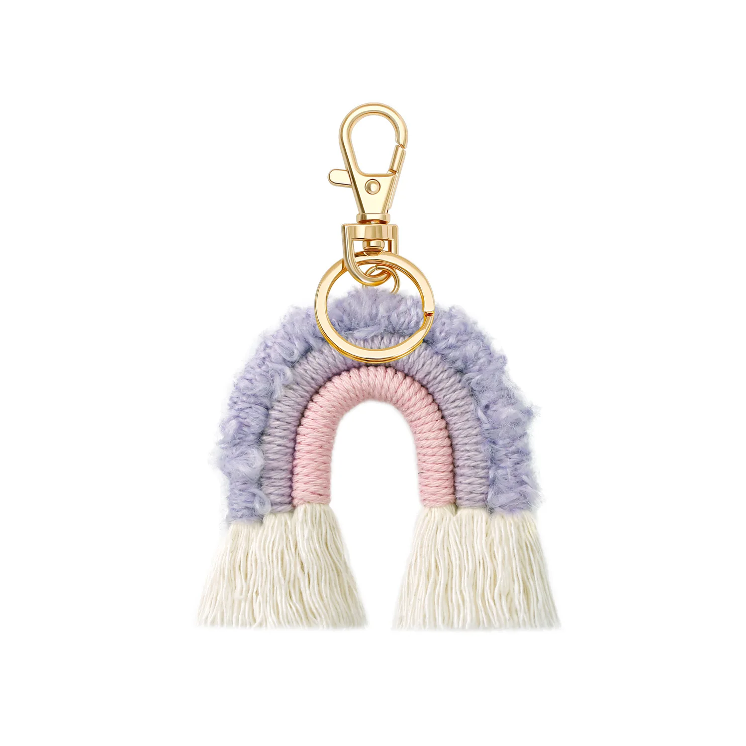 Handmade Boho Rainbow Macrame Key Chain Cloth Tassel Pendant Ethnic Style Car Accessories Key Chain
Handmade Boho Rainbow Macrame Key Chain Cloth Tassel Pendant Ethnic Style Car Accessories Key Chain