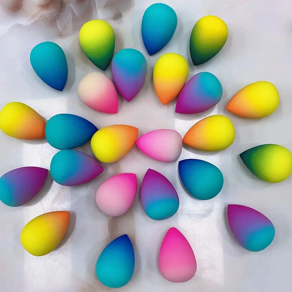 Wholesale Colorful Rainbow Teardrop gourd marble Gradient color Oblique cut Washable Super Soft Beauty Makeup Sponge Blenders, Multiple colors
Wholesale Colorful Rainbow Teardrop gourd marble Gradient color Oblique cut Washable Super Soft Beauty Makeup Sponge Blenders, Multiple colors