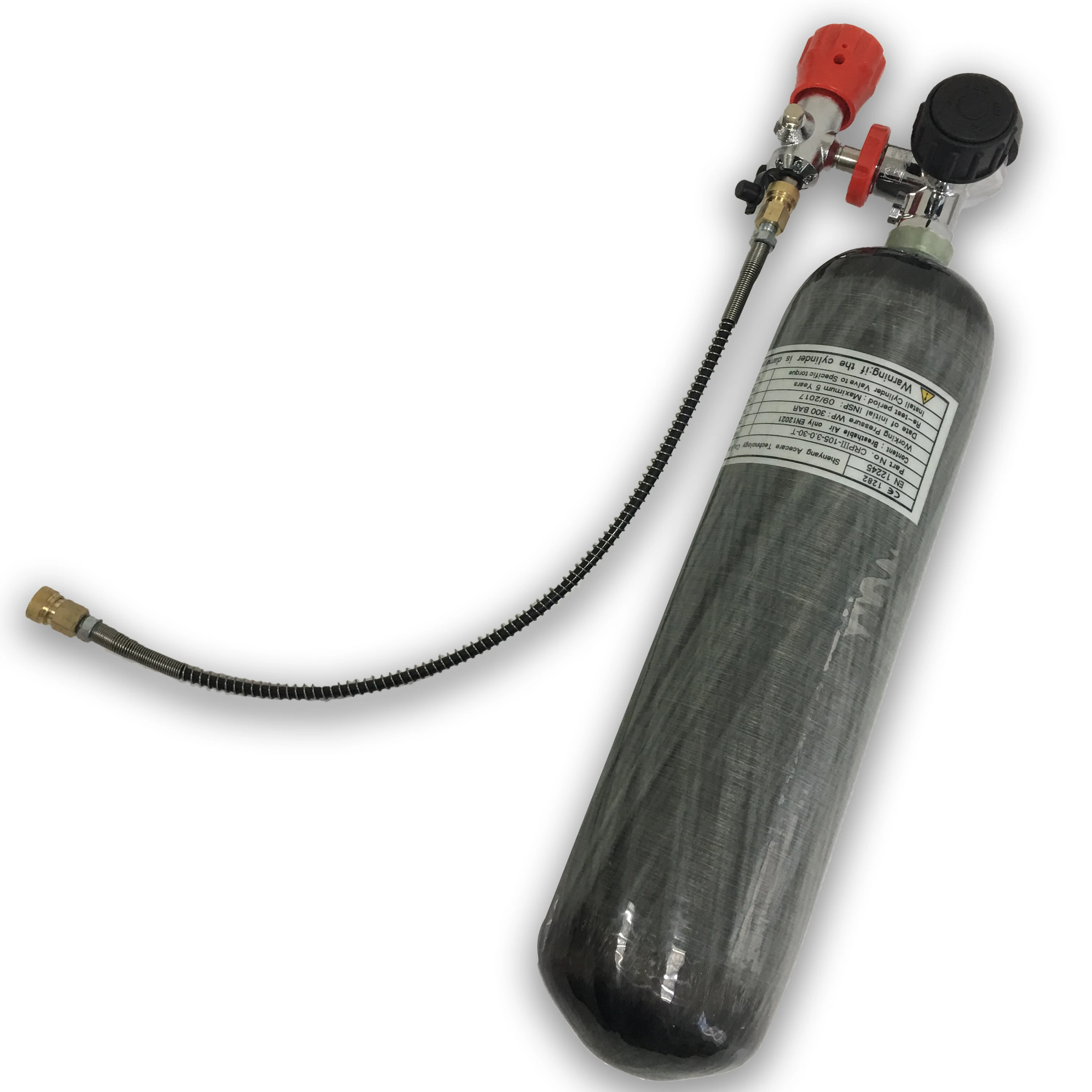 3L 300Bar outdoor hunting carbon fiber high pressure gas cylinder with valve and filling station, Gray
3L 300Bar outdoor hunting carbon fiber high pressure gas cylinder with valve and filling station, Gray