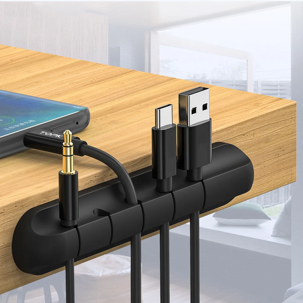 Rapudo Cable Holder Reusable Silicone Cable Organizer Management Earphone Wire Organizer Holder, Black
Rapudo Cable Holder Reusable Silicone Cable Organizer Management Earphone Wire Organizer Holder, Black