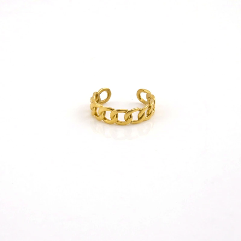Hot Sale Korean Style Geometric Female 14k gold stainless steel cuban link chain Ring Jewelry, Gold/steel
Hot Sale Korean Style Geometric Female 14k gold stainless steel cuban link chain Ring Jewelry, Gold/steel