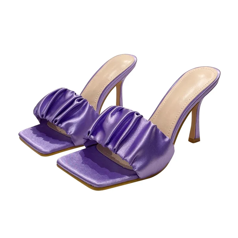 Dropshipping Fashion Ladies Summer Slippers Candy Color Square Toe Open Toe Pleated Stiletto Women Sandals
Dropshipping Fashion Ladies Summer Slippers Candy Color Square Toe Open Toe Pleated Stiletto Women Sandals