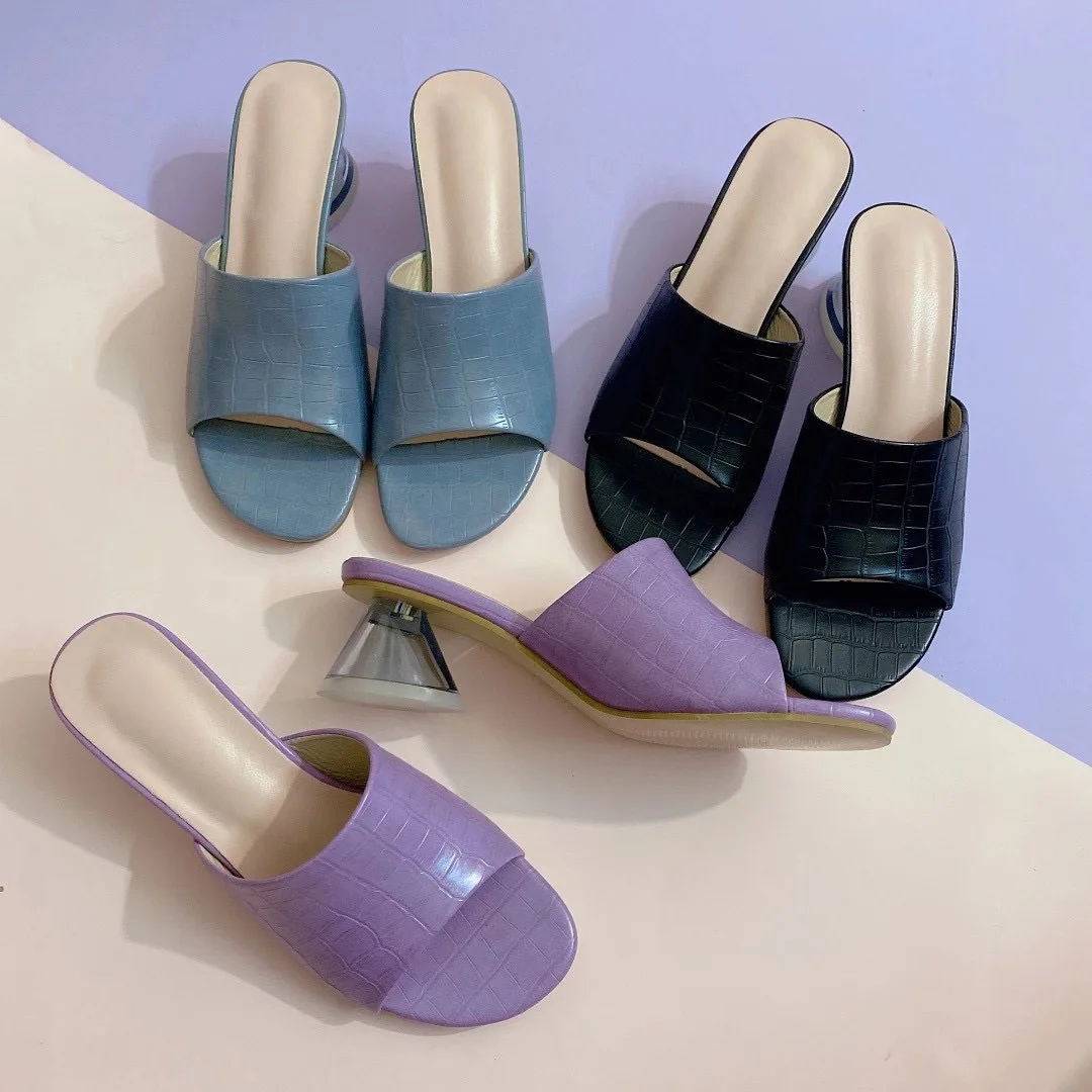 Dropshipping Women's Designer Sandals Transparent Tapered Heel Stylish Square Mid-heel Slipper Elegant Modest Shaped Heel Sandal
Dropshipping Women's Designer Sandals Transparent Tapered Heel Stylish Square Mid-heel Slipper Elegant Modest Shaped Heel Sandal