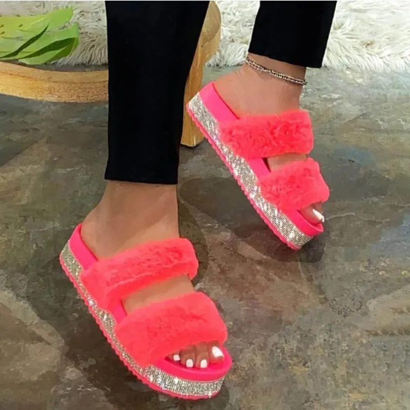 summer home fur slippers rhinestone cheap women slides jelly Diamond bling platform outdoors ladies sandals, 4 colors
summer home fur slippers rhinestone cheap women slides jelly Diamond bling platform outdoors ladies sandals, 4 colors