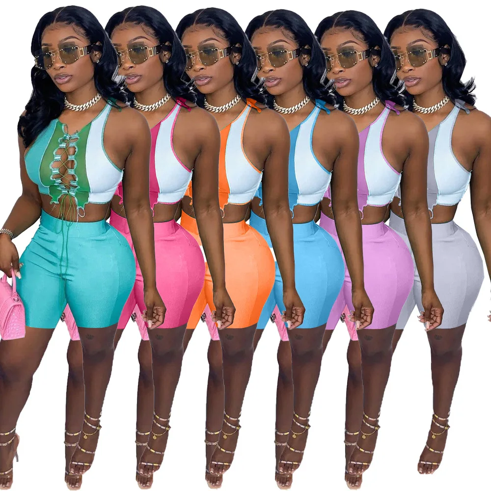 2021 Women's Sexy Two Piece Pant Set Clothing Lace Up Jumpsuits Outfits 2 Piece Pant Trousers Set Clothing Biker Short Pant Sets
2021 Women's Sexy Two Piece Pant Set Clothing Lace Up Jumpsuits Outfits 2 Piece Pant Trousers Set Clothing Biker Short Pant Sets