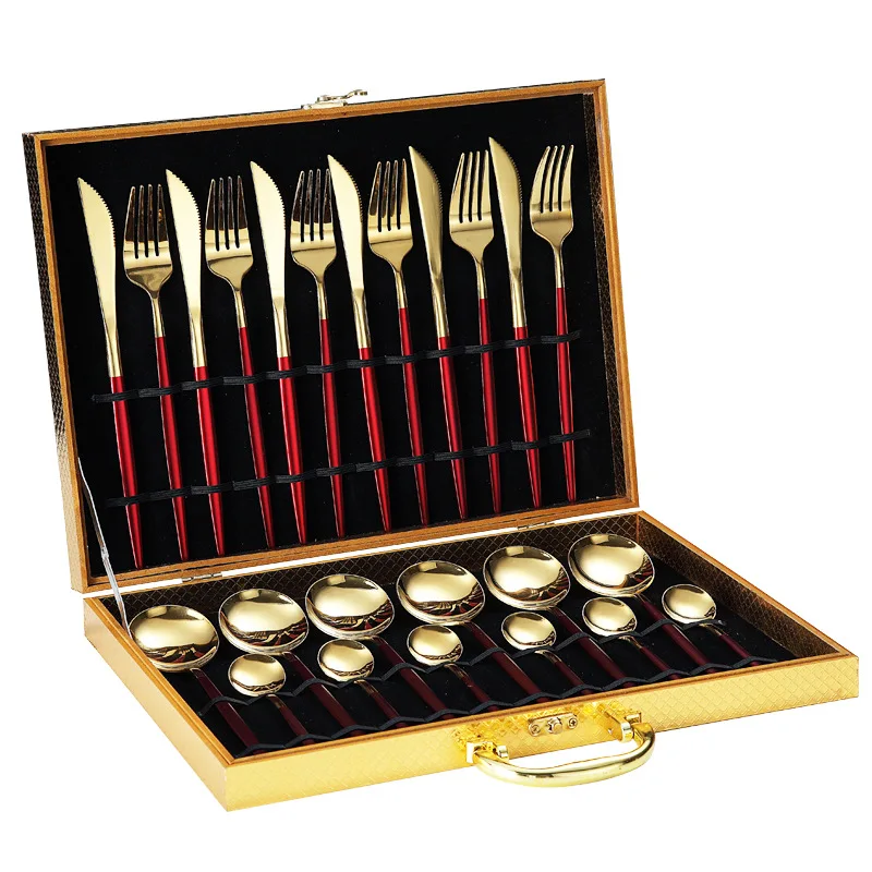Knife Spoon Fork Set Gold Cutlery 24pcs Stainless Steel Flatware Sets Cutlery Set 24pcs, Silver/rose gold/gold/colorful/black/gold+color handle
Knife Spoon Fork Set Gold Cutlery 24pcs Stainless Steel Flatware Sets Cutlery Set 24pcs, Silver/rose gold/gold/colorful/black/gold+color handle