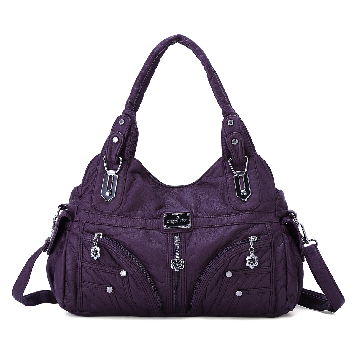 Angelkiss Solid Color Multi Pocket PU Leather Women Handbags with Zipper for Travel Work
Angelkiss Solid Color Multi Pocket PU Leather Women Handbags with Zipper for Travel Work