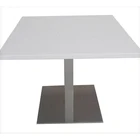 prefabricated white quartz stone top table for outdoor & indoor