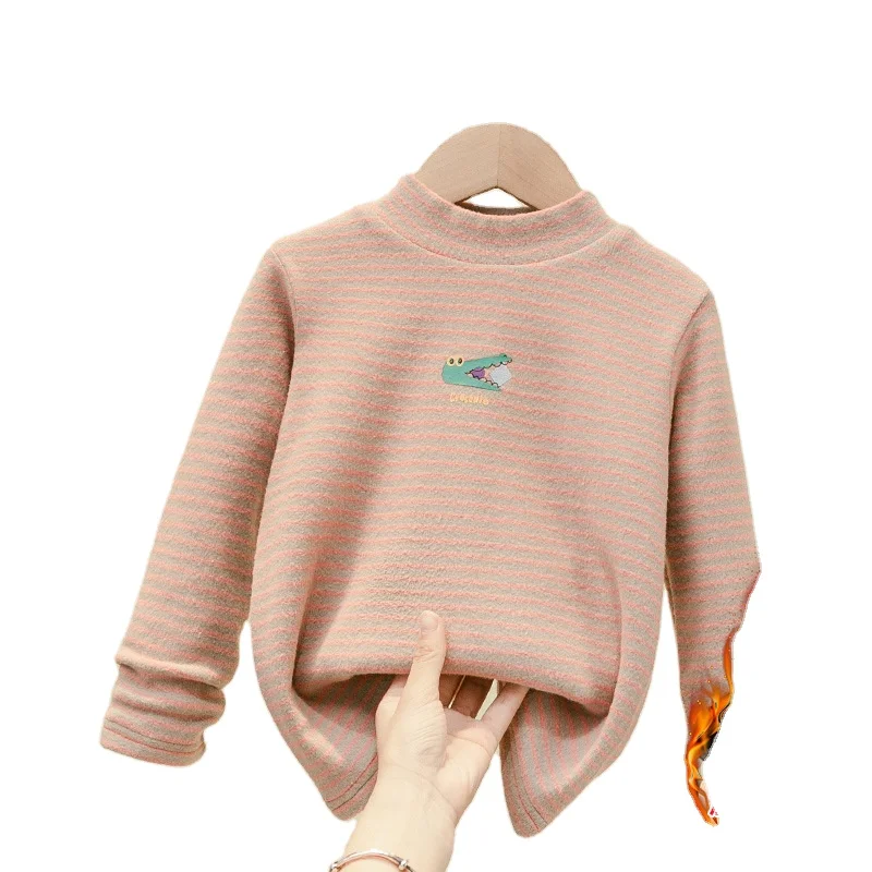 Boys' bottoming shirt spring and autumn children's long-sleeved half-high collar western striped T-shirt
Boys' bottoming shirt spring and autumn children's long-sleeved half-high collar western striped T-shirt