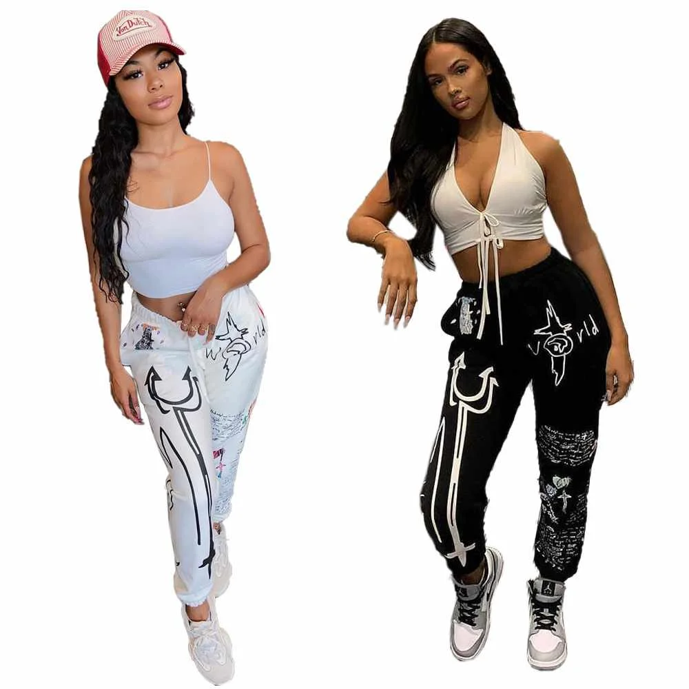 Fall new warm women's cartoon letter print sweatpants drawstring casual jogger pants for ladies
Fall new warm women's cartoon letter print sweatpants drawstring casual jogger pants for ladies