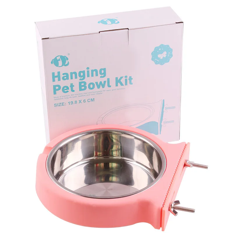 Wholesale Pet Supplies Hanging Stainless Steel Dog Bowl Cage Pet Water Bowl Pet Feeding Bowl, As picture
Wholesale Pet Supplies Hanging Stainless Steel Dog Bowl Cage Pet Water Bowl Pet Feeding Bowl, As picture