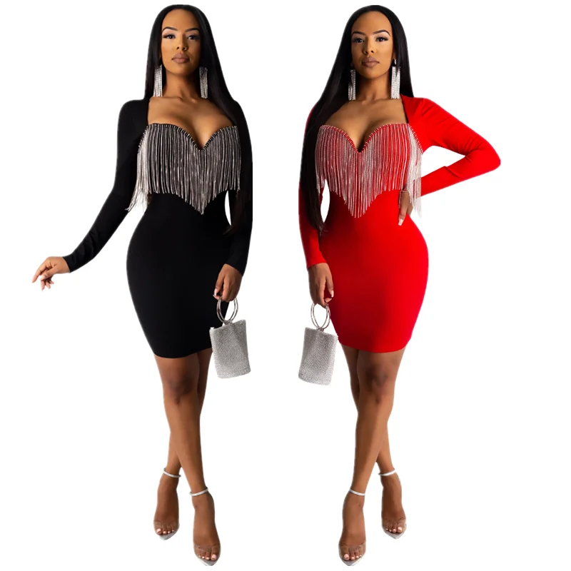 2020 ladies evening clothing party dresses long tassel v neck fringe clubwear sexy dress for women FM-B734
2020 ladies evening clothing party dresses long tassel v neck fringe clubwear sexy dress for women FM-B734