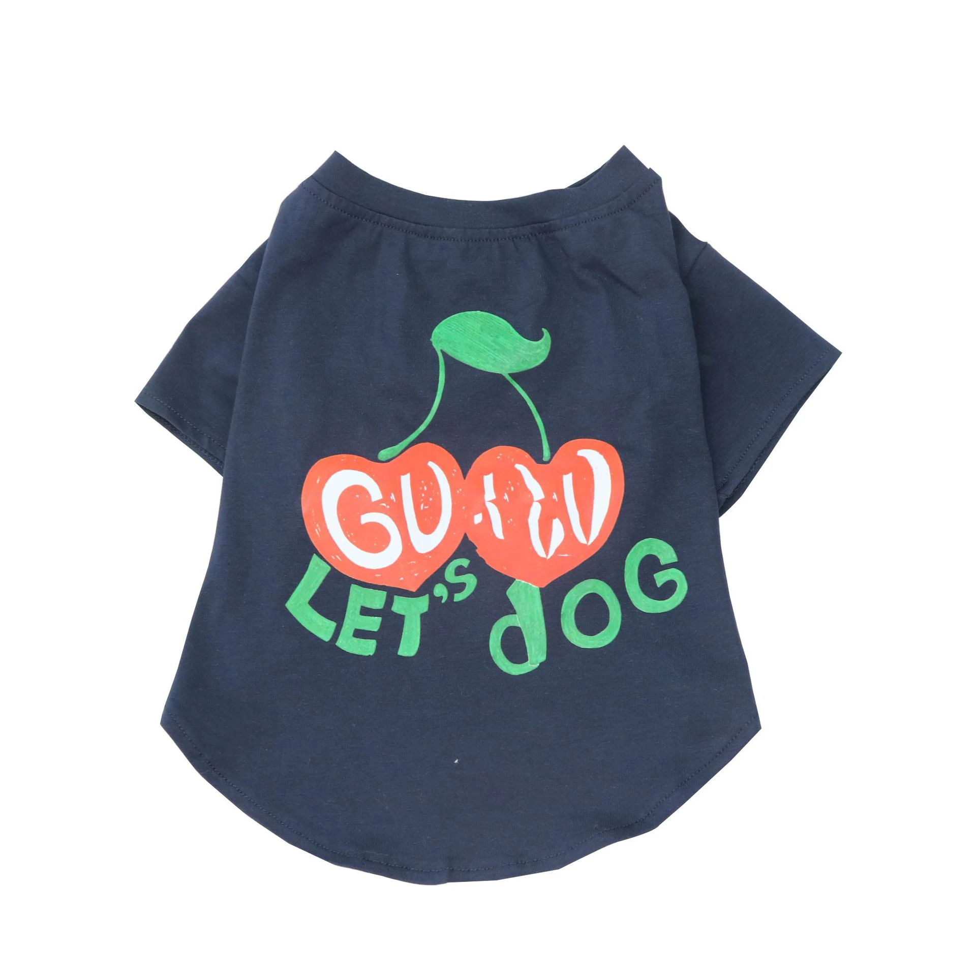 Hot selling luxury brand new designer dog t-shirt summer thin cherry cartoon pet dog clothes 
Hot selling luxury brand new designer dog t-shirt summer thin cherry cartoon pet dog clothes