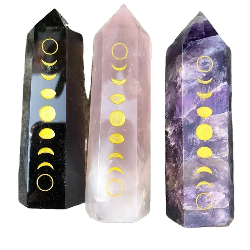 crystal tower obelisk with moon phase symbol engraved symbol wholesale crystal point
crystal tower obelisk with moon phase symbol engraved symbol wholesale crystal point