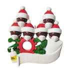 Holiday Personalized Survived Family With Face And Hand Sanitized 2020 Christmas Holiday Decorations