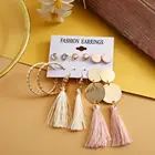 Gincom Jewelry Long Gold Fringe Wholesale Cotton Rattan Earrings Dangle Earrings For Women Tassel