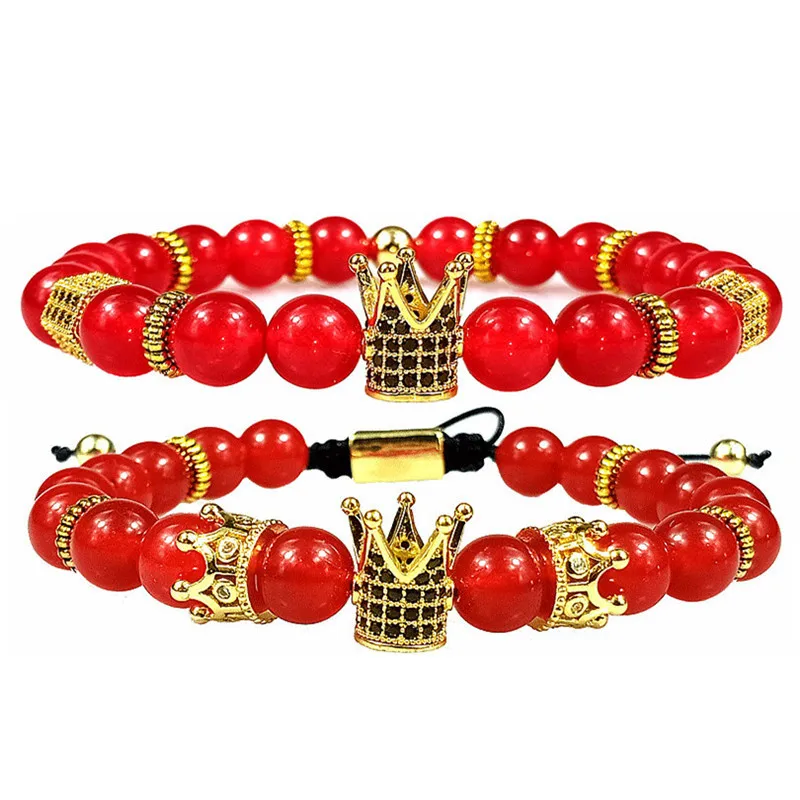 Natural Stone Beads Agate King Crown Bracelet Set Adjustable Original Red Agate Beads Royal Crown Bracelet
Natural Stone Beads Agate King Crown Bracelet Set Adjustable Original Red Agate Beads Royal Crown Bracelet