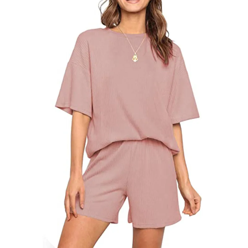 Short Pants Two Piece 2021 Amazon Summer New Product Round Neck Solid Color Fashion Casual Two-piece T-shirt + Shorts Set
Short Pants Two Piece 2021 Amazon Summer New Product Round Neck Solid Color Fashion Casual Two-piece T-shirt + Shorts Set
