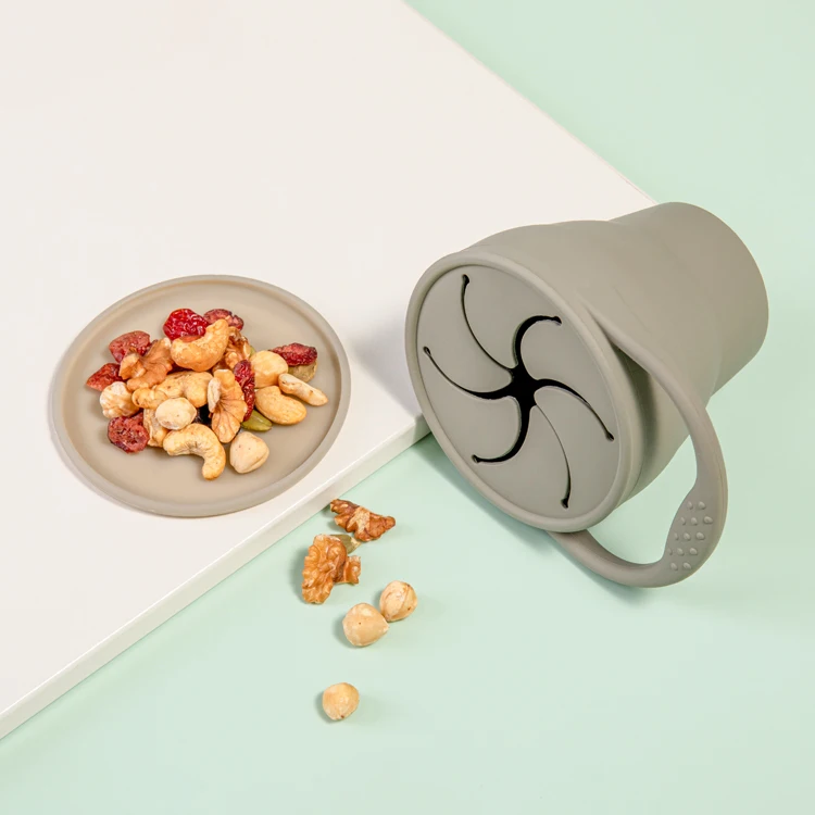 Can be laser logo collapsible toddler kids snack cup silicone baby snack cup catcher with cover, Natural
Can be laser logo collapsible toddler kids snack cup silicone baby snack cup catcher with cover, Natural