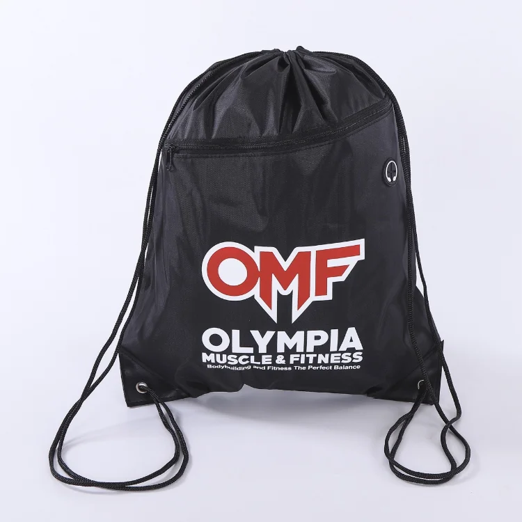 Printed custom durable black waterproof earphone hole polyester drawstring string back pack logo sport gym bag with outer pocket
Printed custom durable black waterproof earphone hole polyester drawstring string back pack logo sport gym bag with outer pocket