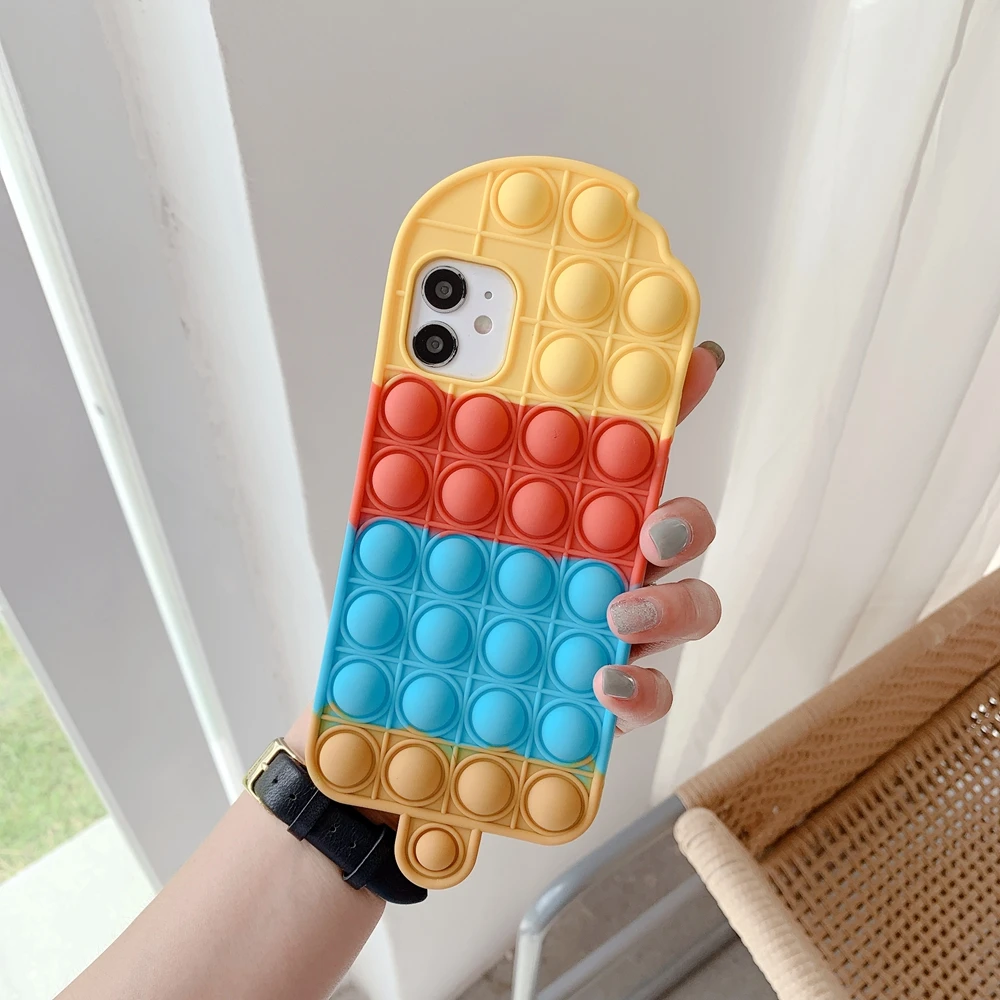 2021 Amazon Creative Silicone Soft Ice Cream Push It Bubble Silicone Phone Case Bubble Pops It Fidget Phone Case For iPhone 12
2021 Amazon Creative Silicone Soft Ice Cream Push It Bubble Silicone Phone Case Bubble Pops It Fidget Phone Case For iPhone 12