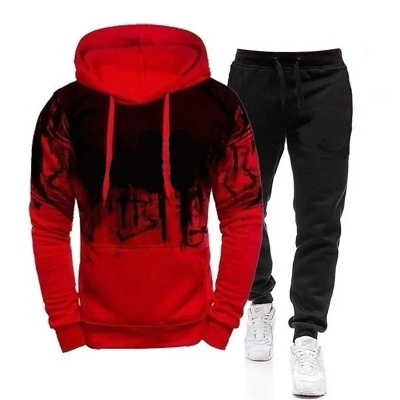 Wholesale European and American Plus Size Pullover Hoodie Set Splash Printing Trend Long Sleeve Men Hoodie Sweatpants Set, Picture display
Wholesale European and American Plus Size Pullover Hoodie Set Splash Printing Trend Long Sleeve Men Hoodie Sweatpants Set, Picture display