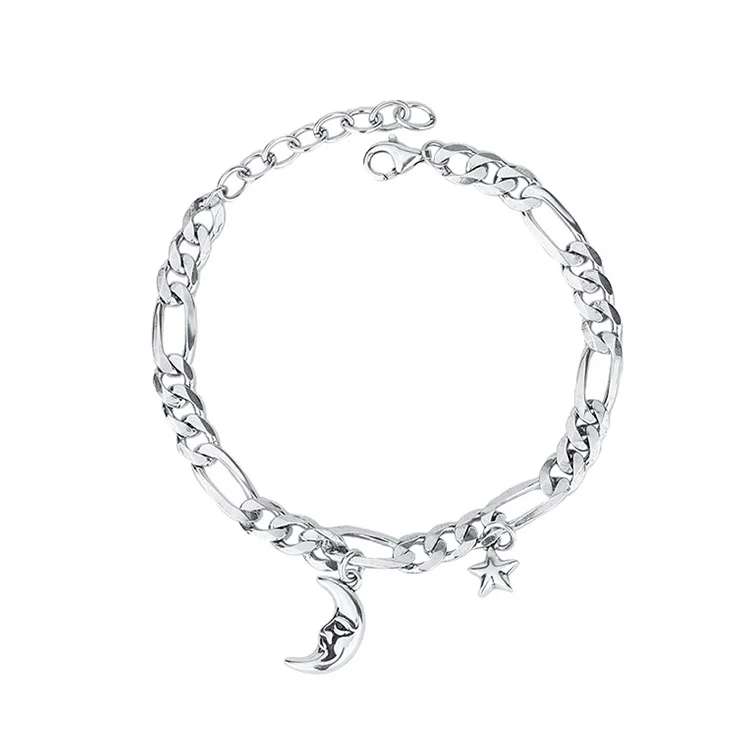 2021 Trendy fashion jewelry 925 sterling silver women men smiley face moon and star charm bracelets for wholesales
2021 Trendy fashion jewelry 925 sterling silver women men smiley face moon and star charm bracelets for wholesales