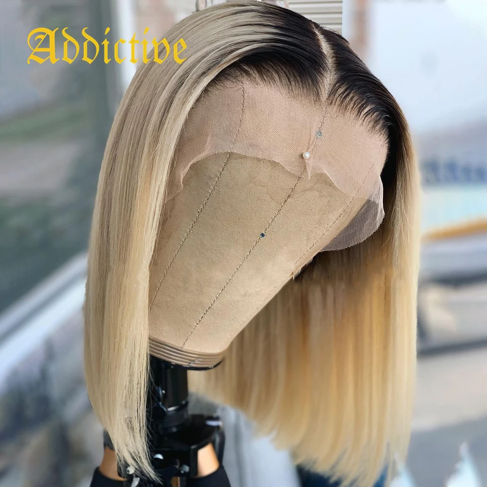 Addictive 100% Human Hair Wholesale Price Top Quality 13*4 Frontal Lace Wigs Brazilian Human Hair 1B/613 Ombre Straight Bob Wig
Addictive 100% Human Hair Wholesale Price Top Quality 13*4 Frontal Lace Wigs Brazilian Human Hair 1B/613 Ombre Straight Bob Wig