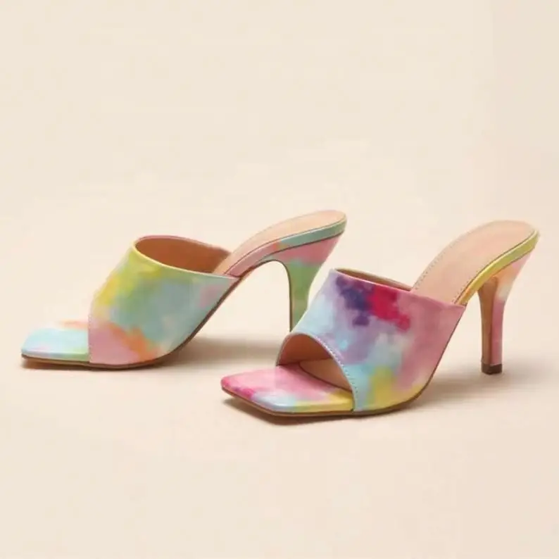 Mixed Color Print Summer Sandals for Girls Fashion Street Wear High Heels Shoes Women Tie Dye Slipper
Mixed Color Print Summer Sandals for Girls Fashion Street Wear High Heels Shoes Women Tie Dye Slipper