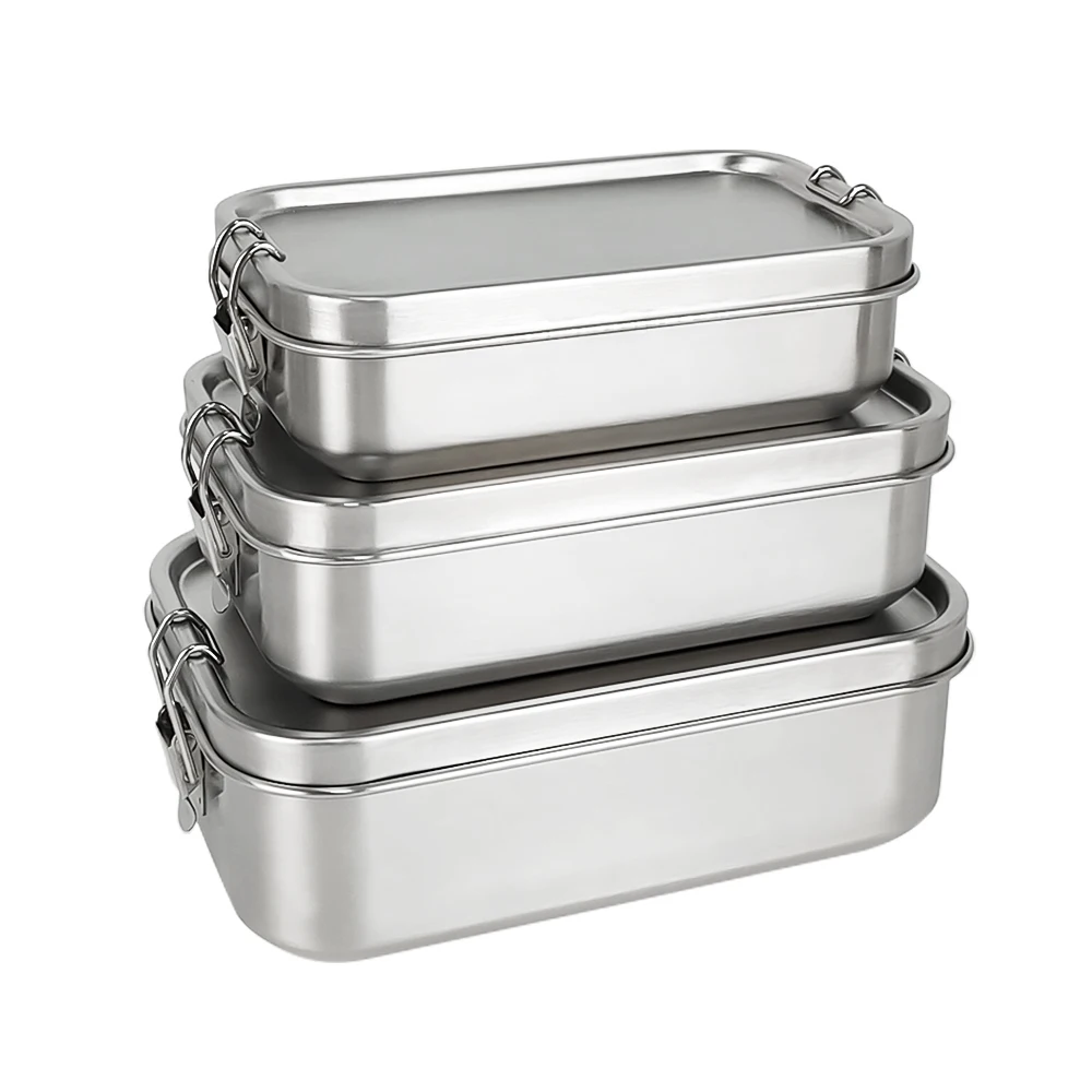 Lihong Food grade 304 leakproof stainless steel lunch box kids 700/1000/1650ml bento box silicone seal ring steel lunch box, Silver
Lihong Food grade 304 leakproof stainless steel lunch box kids 700/1000/1650ml bento box silicone seal ring steel lunch box, Silver