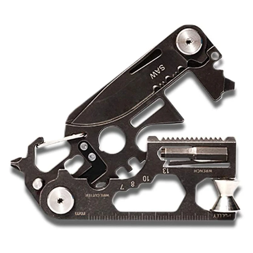 Multitool outdoor hunting survival camping tool portable pocket multi tool foldable knife, Black
Multitool outdoor hunting survival camping tool portable pocket multi tool foldable knife, Black