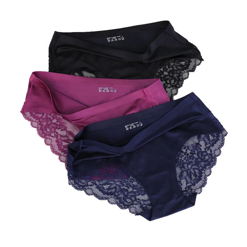 Ladies Sexy Satin One Piece Traceless Underwear Women Sexy briefs Seamless Lace Panties Ice Silk Panties, Red
Ladies Sexy Satin One Piece Traceless Underwear Women Sexy briefs Seamless Lace Panties Ice Silk Panties, Red