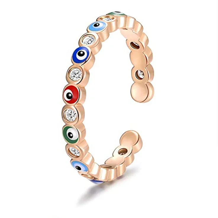 New Gold-plated Engagement Adjustable Ring Colorful Eyes Diamond Stackable Wedding Ring for Women
New Gold-plated Engagement Adjustable Ring Colorful Eyes Diamond Stackable Wedding Ring for Women