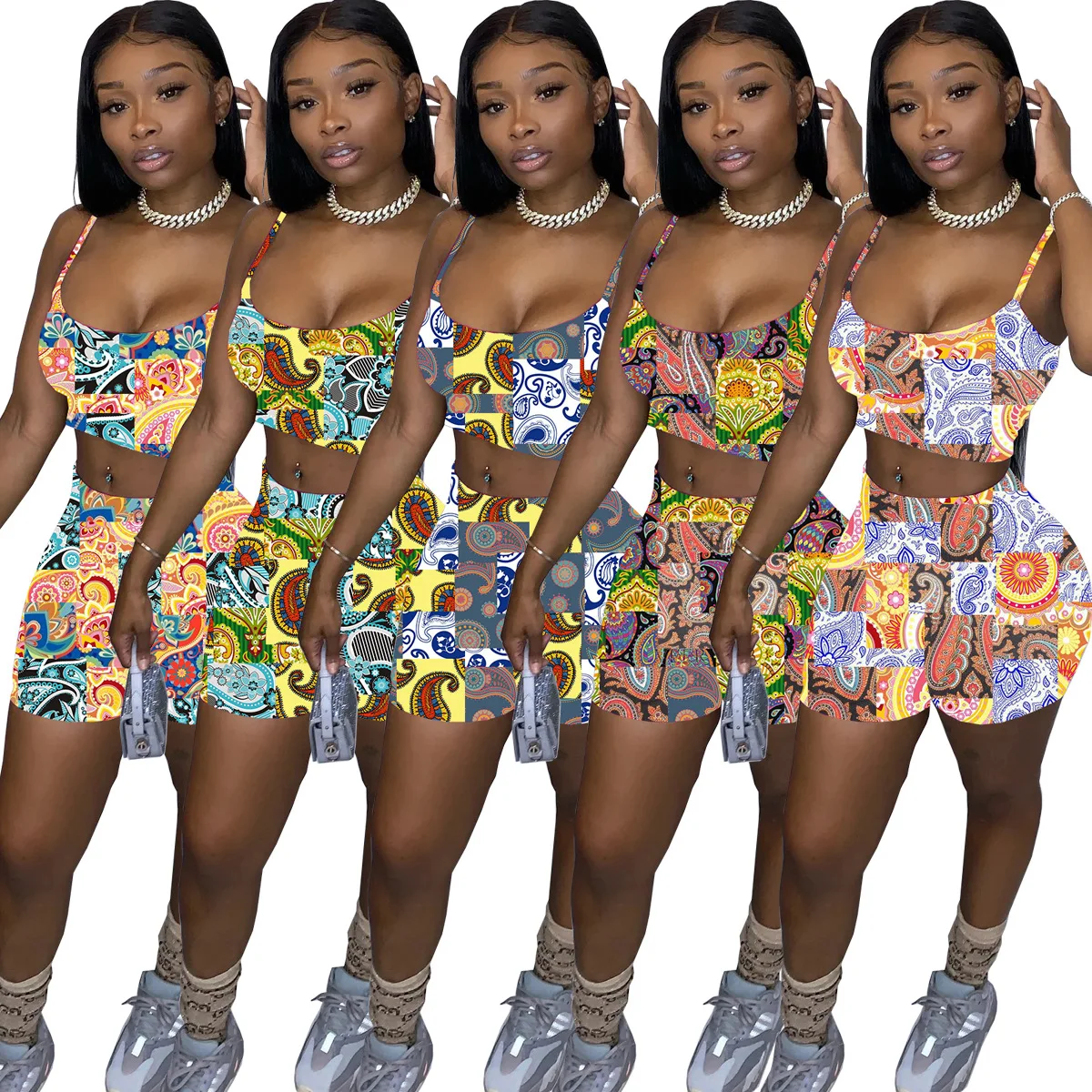 Summer Two Piece Set Short Pants Sets Womens Outfits Summer Sport Clothes Plus Size Short Set, Shown
Summer Two Piece Set Short Pants Sets Womens Outfits Summer Sport Clothes Plus Size Short Set, Shown