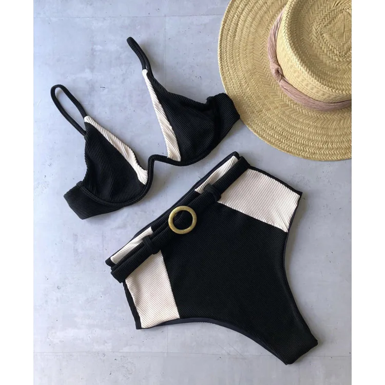 New Design Split Swimsuit Custom Push Up Swimwear High Waist Beachwear, As picture
New Design Split Swimsuit Custom Push Up Swimwear High Waist Beachwear, As picture