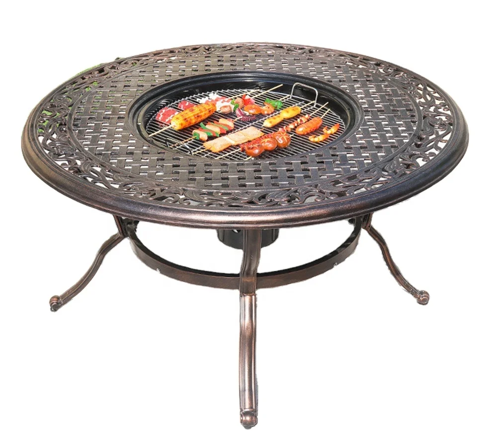 Outdoor waterproof and easy clean Dia120cm round barbecue aluminum die casting outdoor bbq table grill table
Outdoor waterproof and easy clean Dia120cm round barbecue aluminum die casting outdoor bbq table grill table