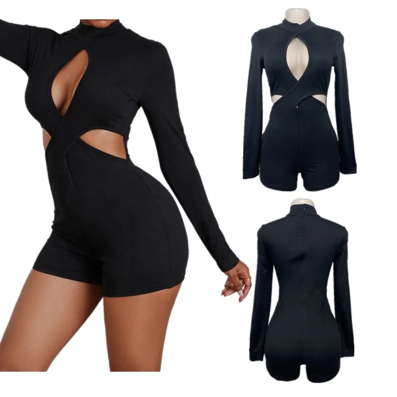 Dorp shipping High Quality 2021 sexy bodysuit Long Sleeve Hollow Out Shorts Jumpsuit Women Sexy One Piece Jumpsuits And Rompers, Black
Dorp shipping High Quality 2021 sexy bodysuit Long Sleeve Hollow Out Shorts Jumpsuit Women Sexy One Piece Jumpsuits And Rompers, Black