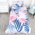 3D digital print flamingo toddler bed sets girl soft children bedding sets